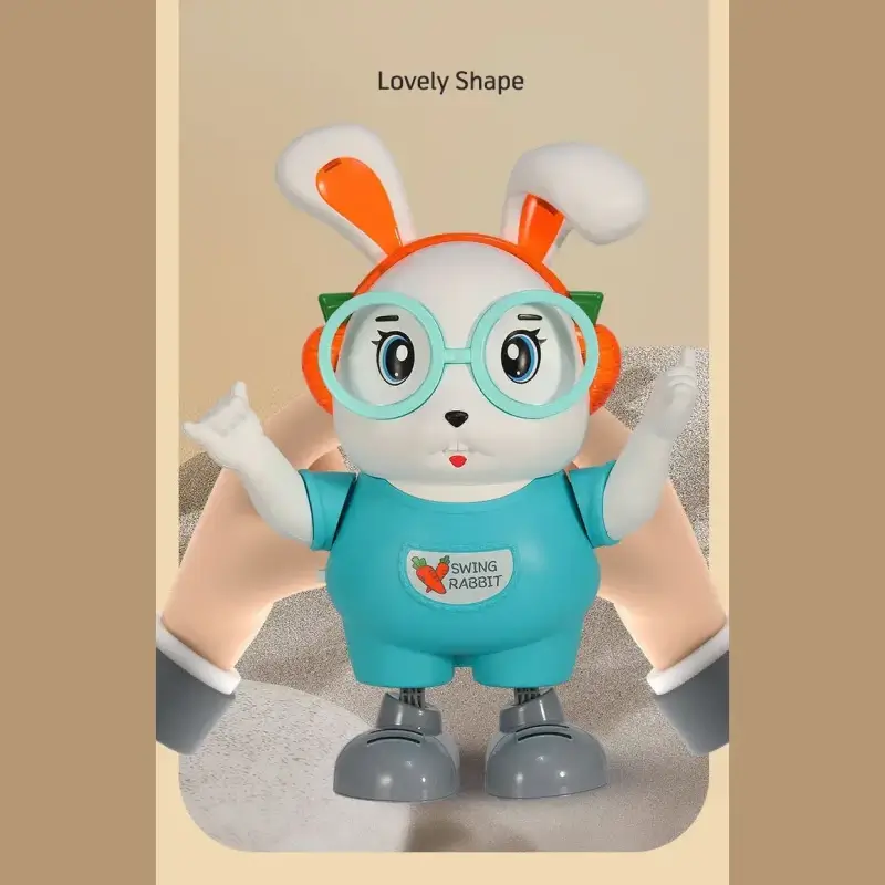 Electric Dancing Doll Music Lighting Swing Rabbit Toy